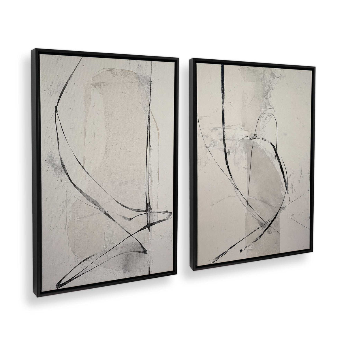 [Color:Satin Black], Picture of art in a Satin Black frame at an angle