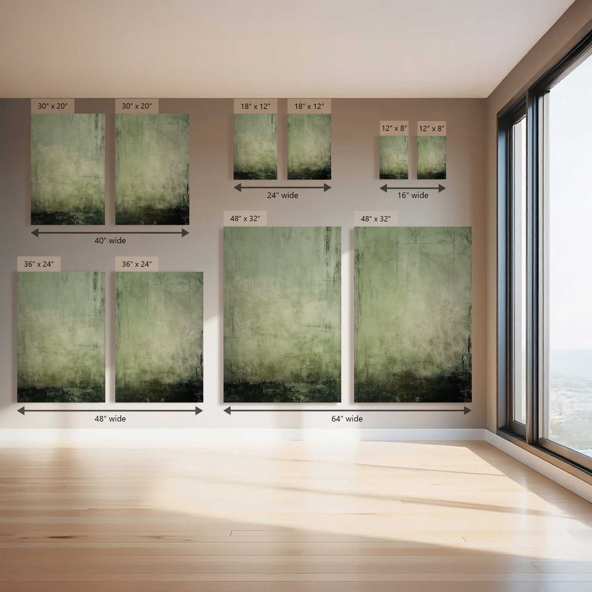 Mossy Hush, Set of 2 Prints on Canvas
