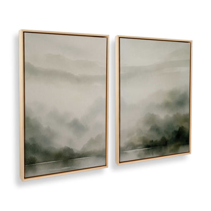 [Color:American Maple], Picture of art in a American Maple frame at an angle