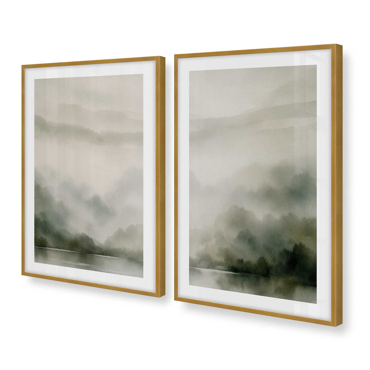 [Color:Polished Gold], Picture of art in a Polished Gold frame at an angle