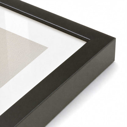 [Color:Satin Black], Picture of art in a Satin Black frame of the corner