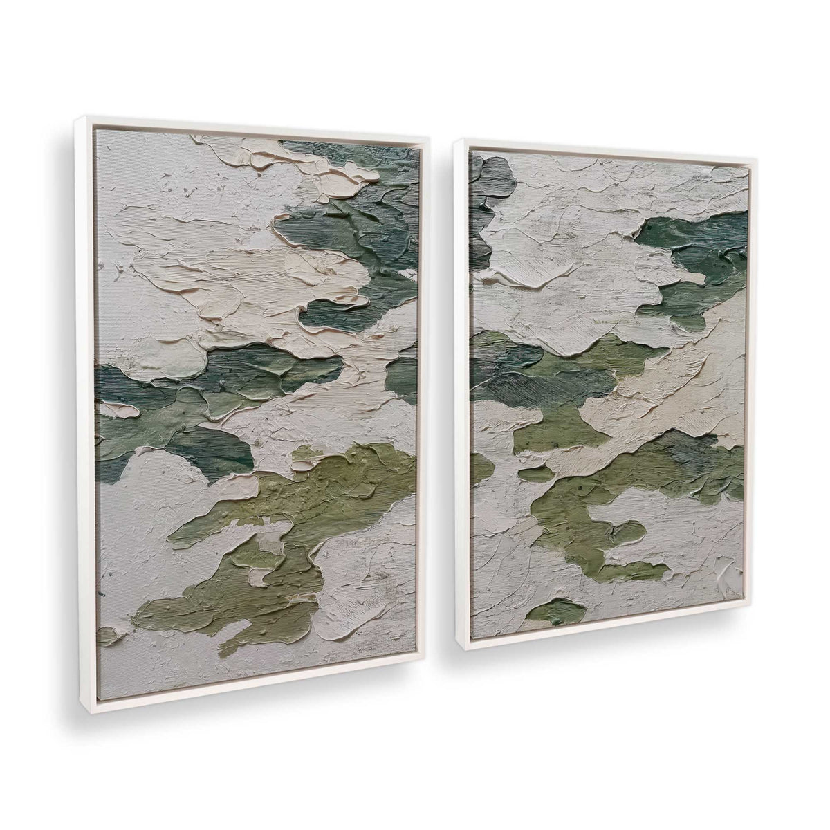 [Color:Opaque White], Picture of art in a White frame at an angle