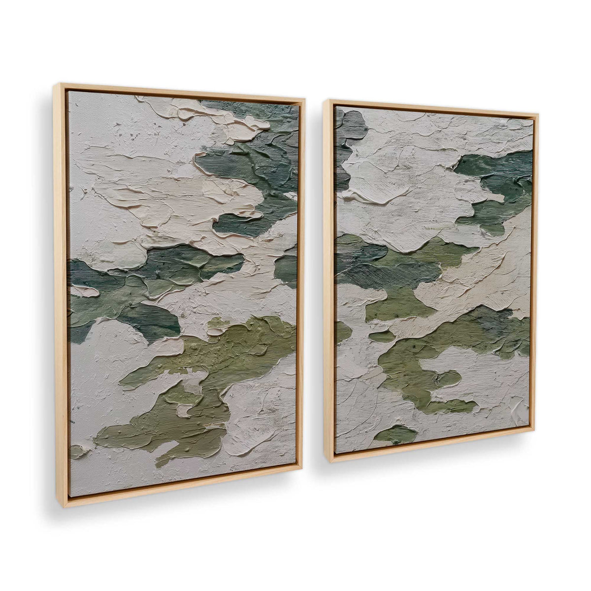 [Color:American Maple], Picture of art in a American Maple frame at an angle