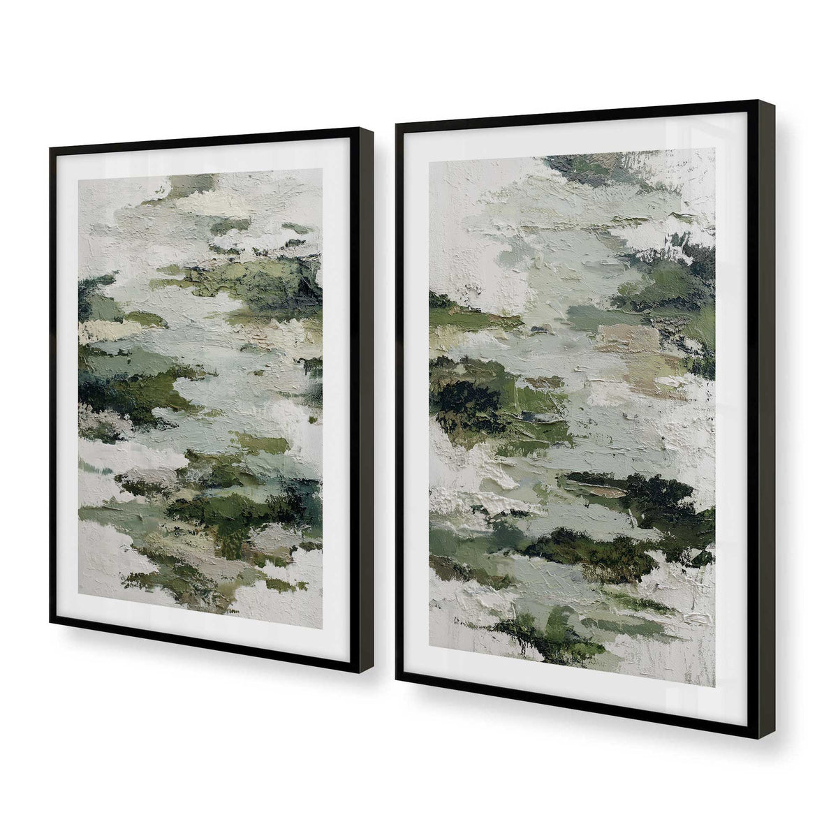 [Color:Satin Black], Picture of art in a Satin Black frame at an angle