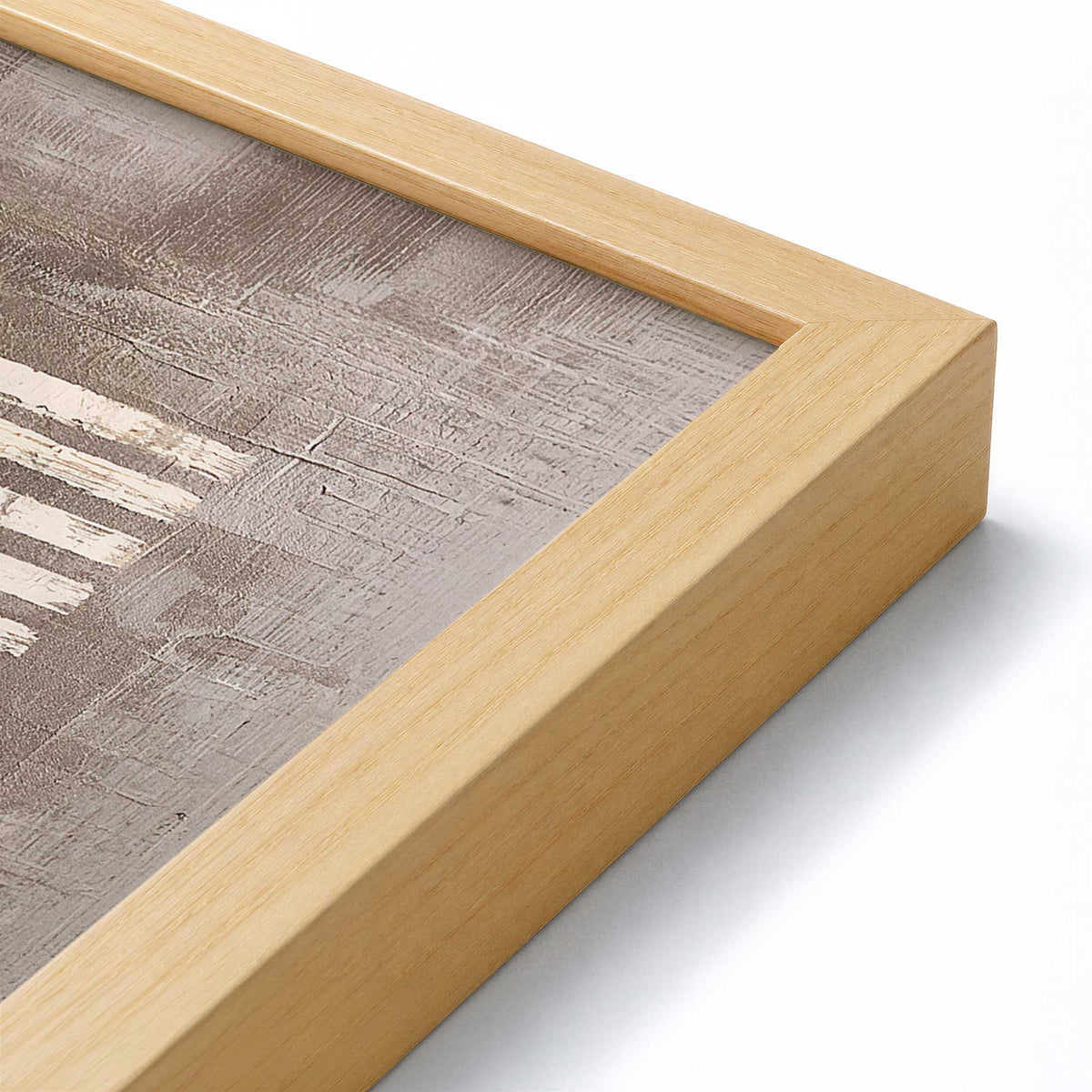 [Color:American Maple], Picture of art in an American Maple frame of the corner