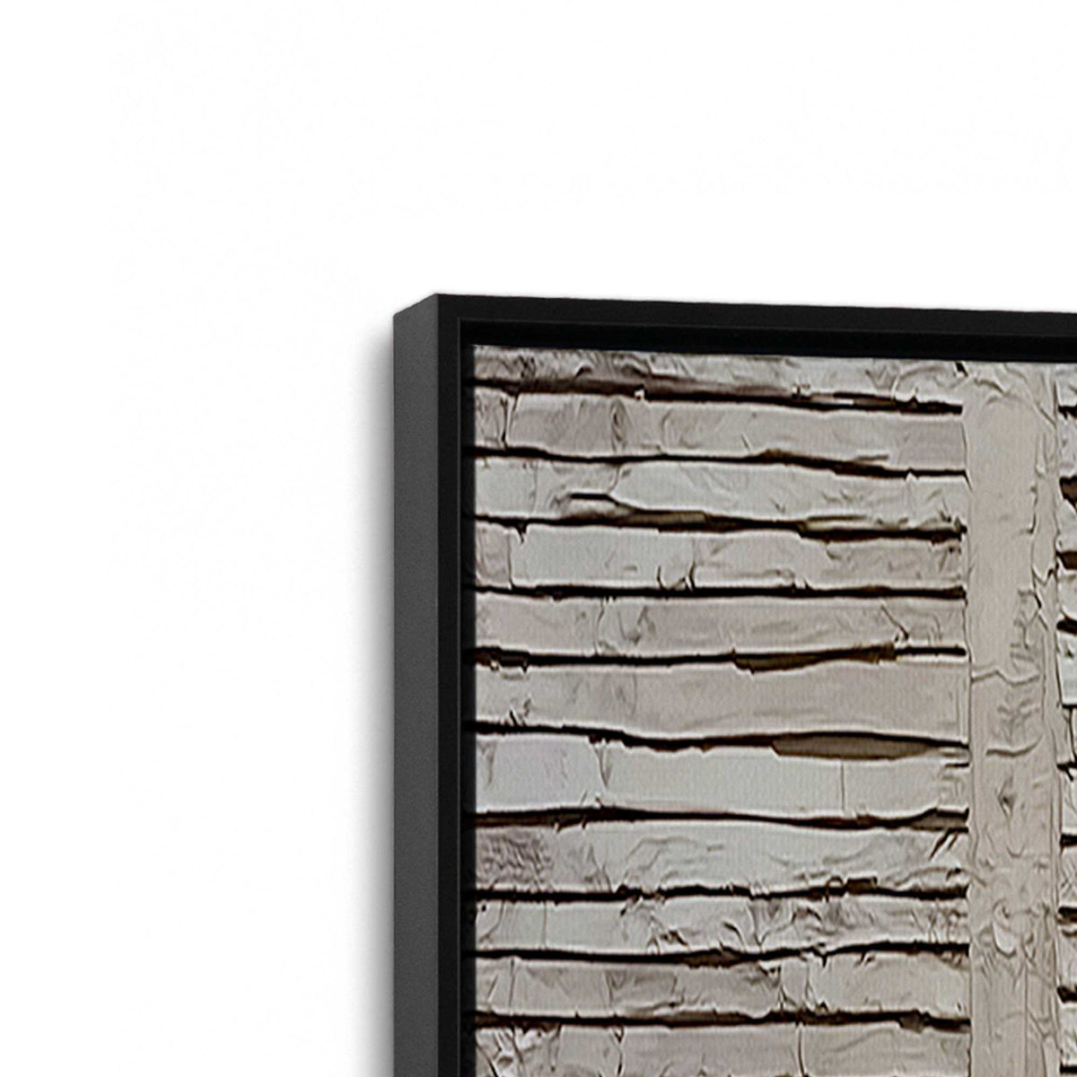 [Color:Satin Black], Picture of art in a Satin Black frame at an angle