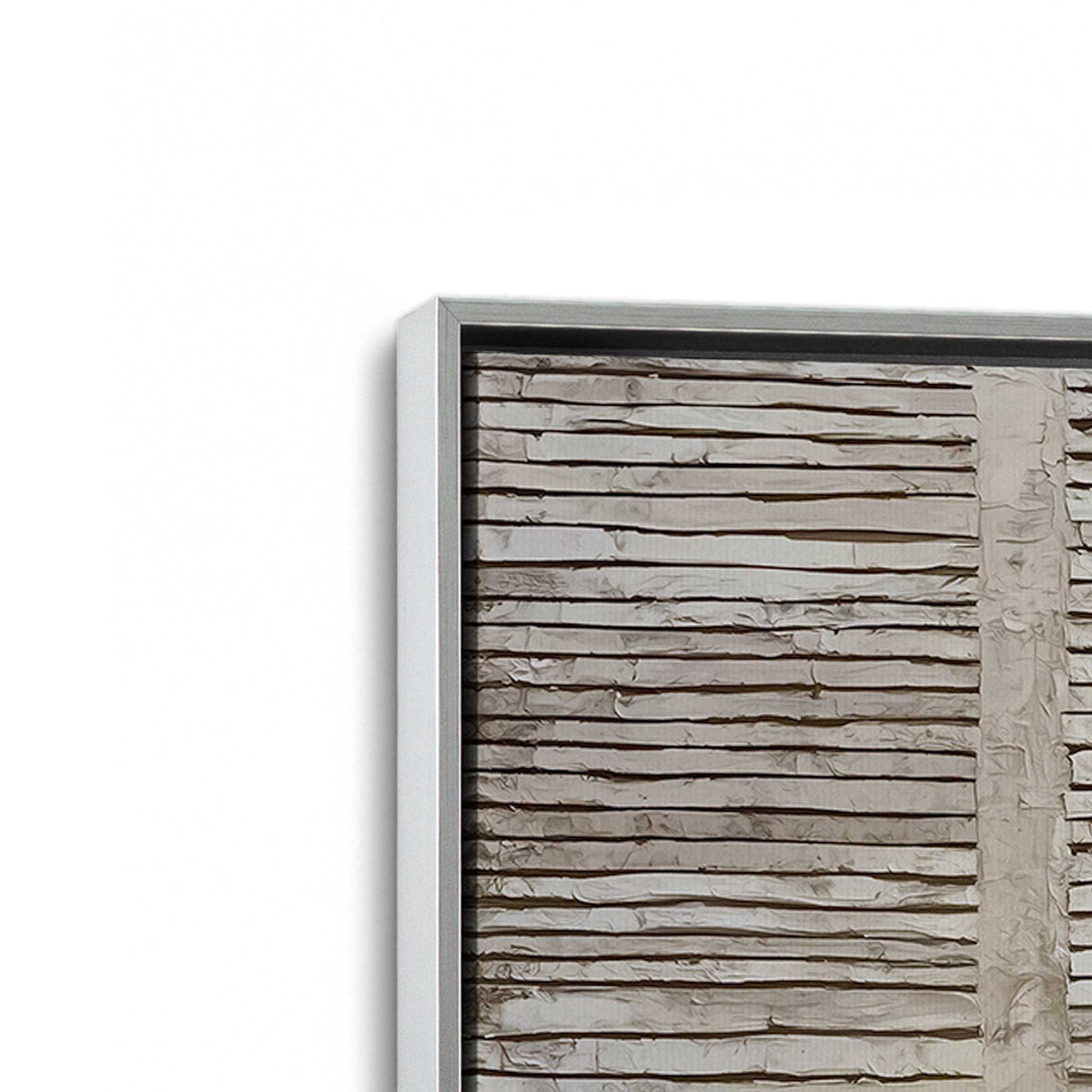 [Color:Polished Chrome], Picture of art in a Polished Chrome frame at an angle