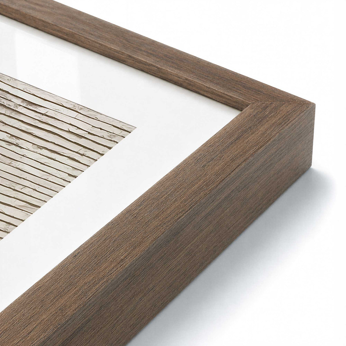 [Color:Walnut], Picture of art in a Walnut frame of the corner