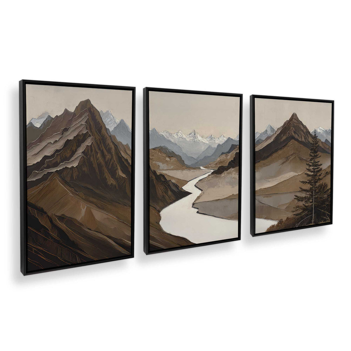 [Color:Satin Black], Picture of art in a Satin Black frame at an angle