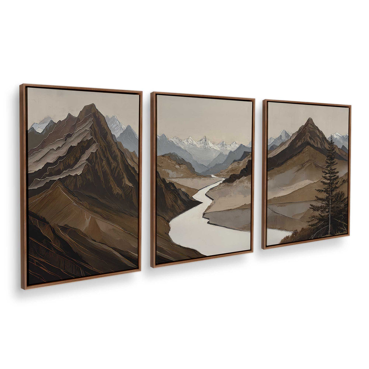 [Color:Walnut], Picture of art in a Walnut frame at an angle