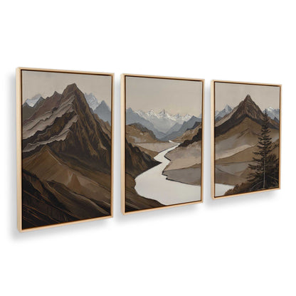 [Color:American Maple], Picture of art in an American Maple frame at an angle