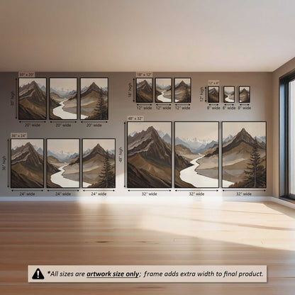 Earthen Summit, Set of 3 Prints on Canvas