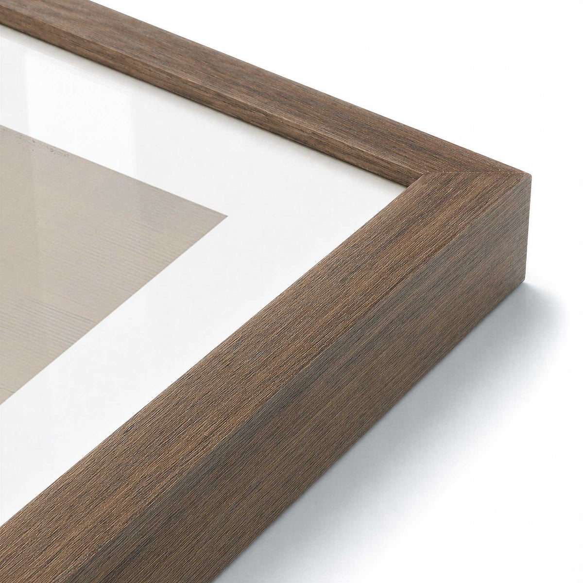 [Color:Walnut], Picture of art in a Walnut frame of the corner