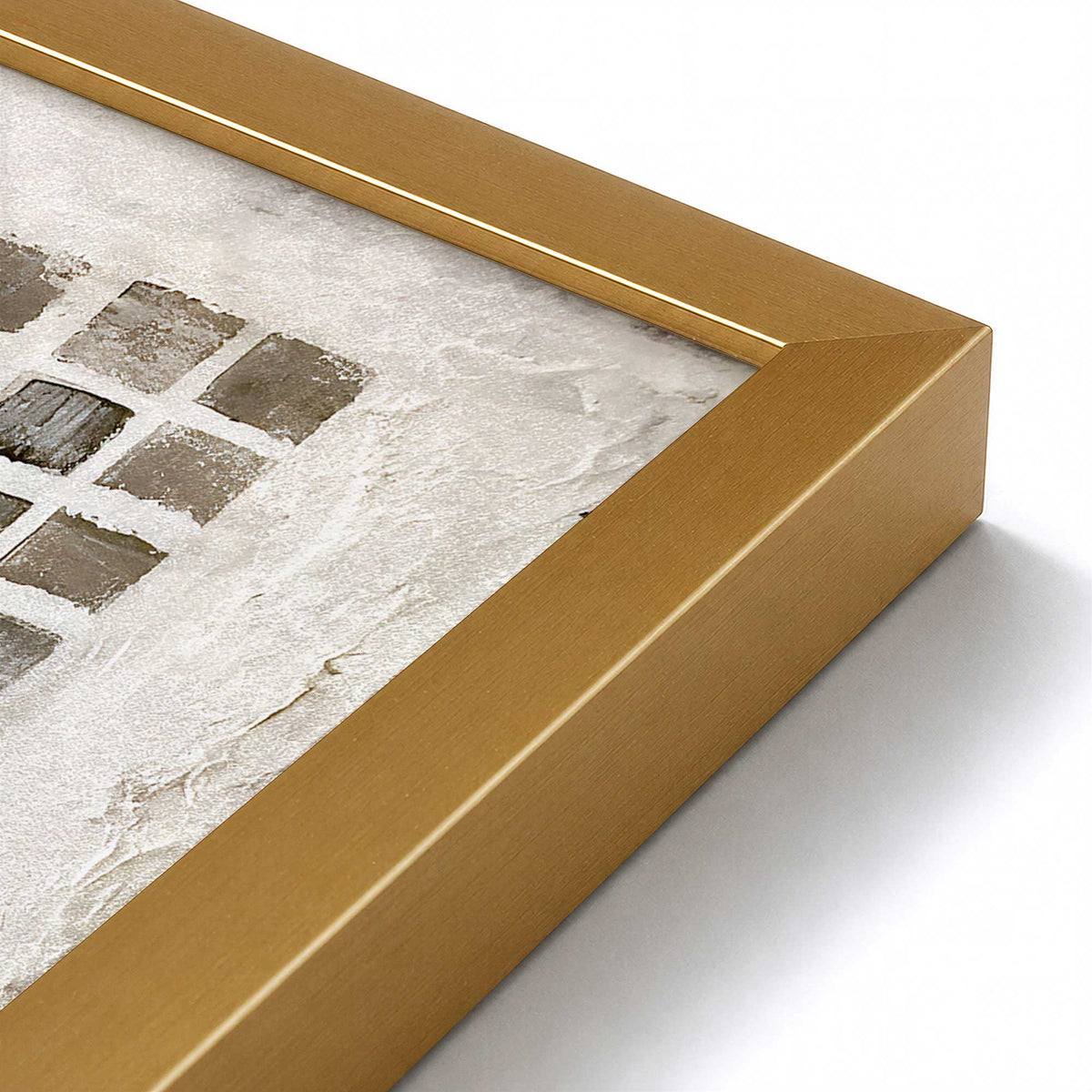 [Color:Polished Gold], Picture of art in a Polished Gold frame of the corner