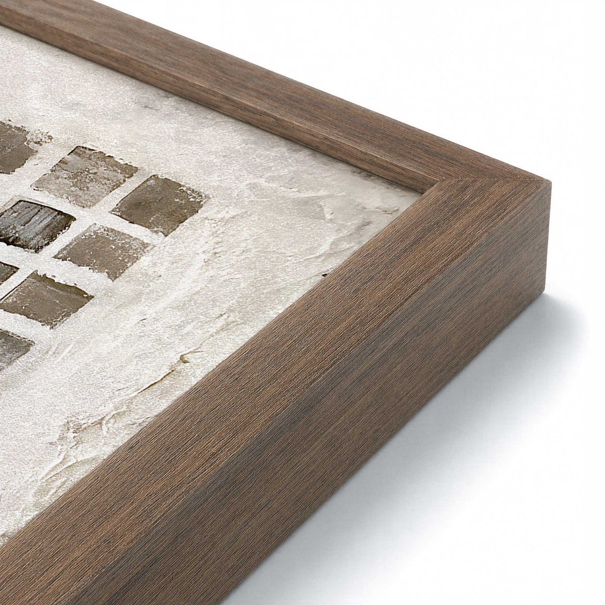 [Color:Walnut], Picture of art in a Walnut frame of the corner