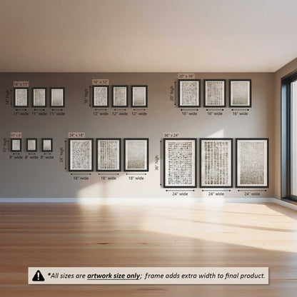 Faded Index Set of 3 Prints