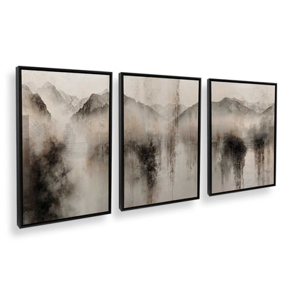 [Color:Satin Black], Picture of art in a Satin Black frame at an angle
