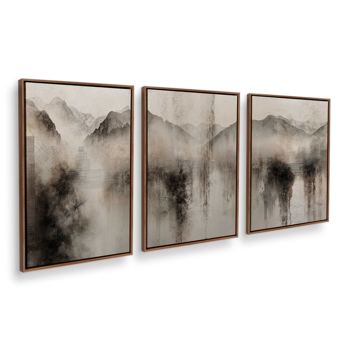 [Color:Walnut], Picture of art in a Walnut frame at an angle