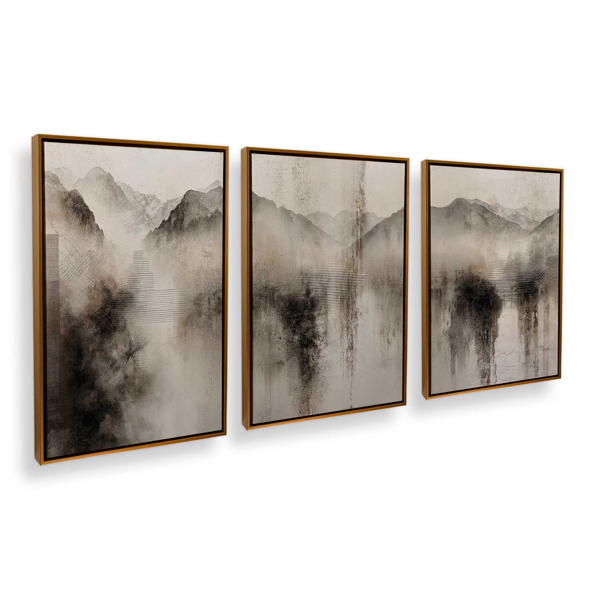 [Color:Polished Gold], Picture of art in a Polished Gold frame at an angle