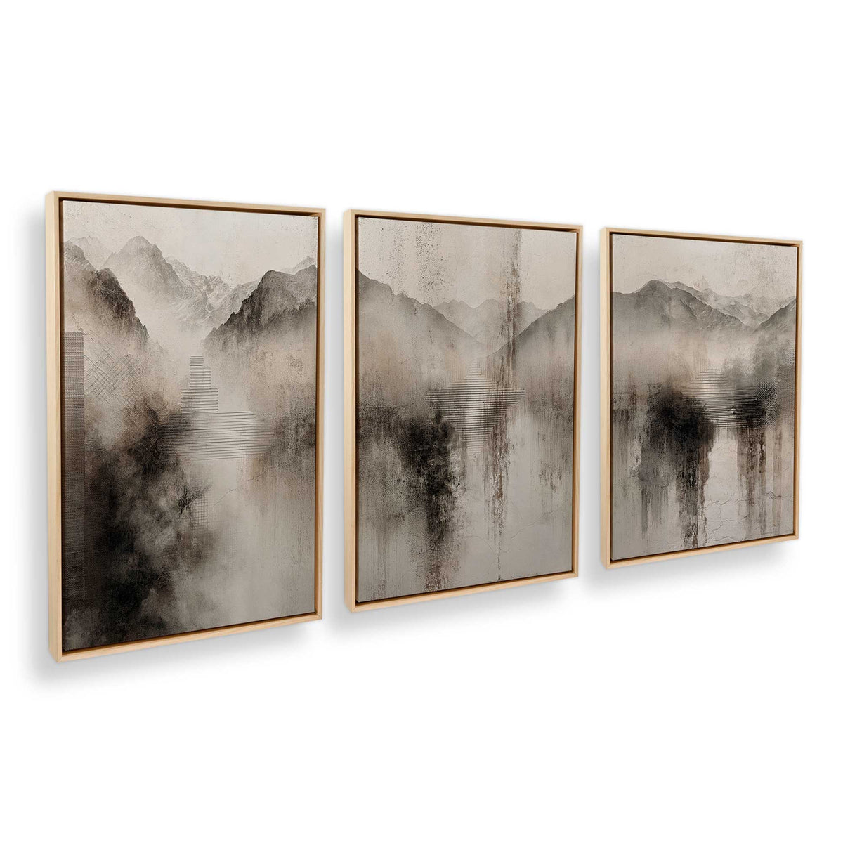 [Color:American Maple], Picture of art in an American Maple frame at an angle