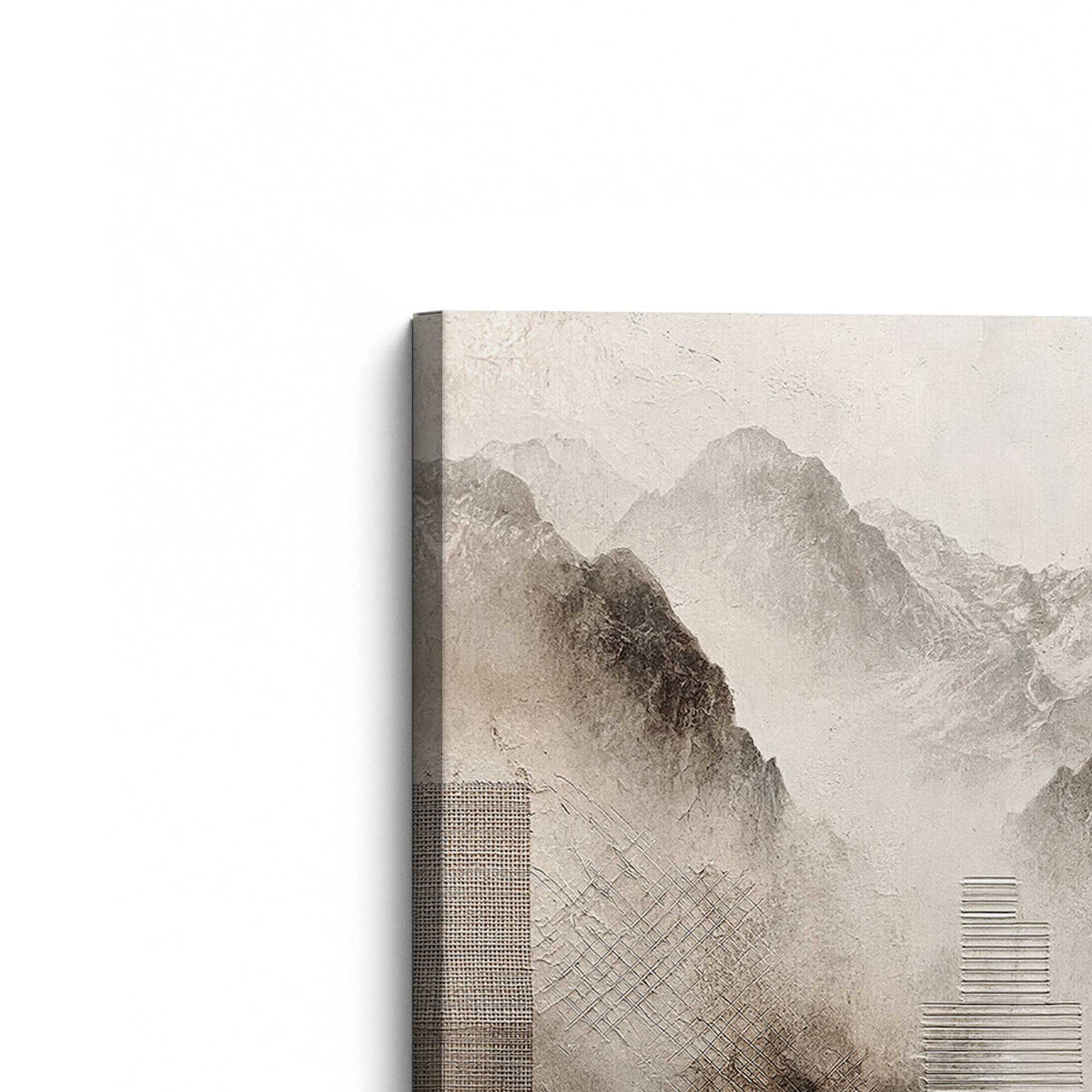 [Color:Stretched Canvas], Picture of the corner of the art