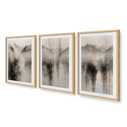 [Color:American Maple], Picture of art in an American Maple frame at an angle