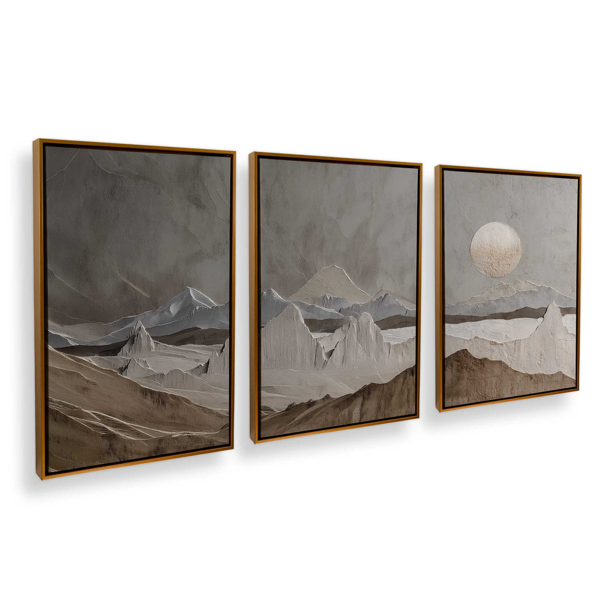 [Color:Polished Gold], Picture of art in a Polished Gold frame at an angle