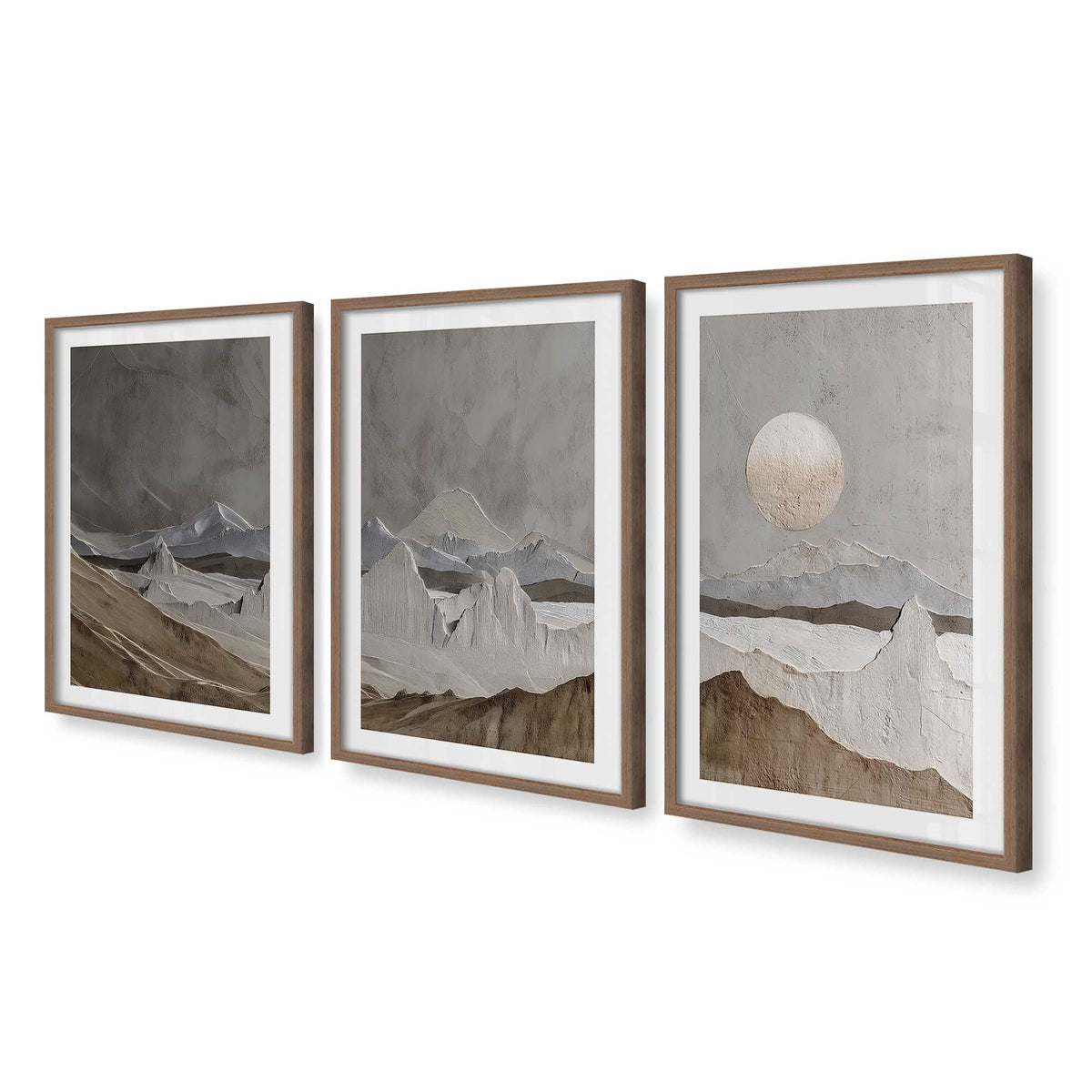[Color:Walnut], Picture of art in a Walnut frame at an angle