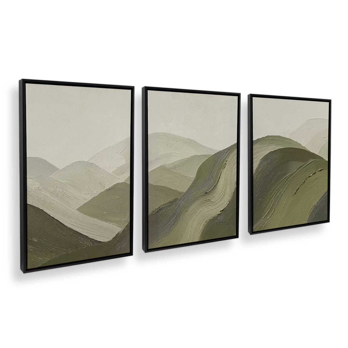 [Color:Satin Black], Picture of art in a Satin Black frame at an angle