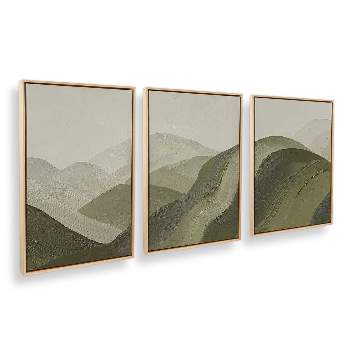 [Color:American Maple], Picture of art in an American Maple frame at an angle