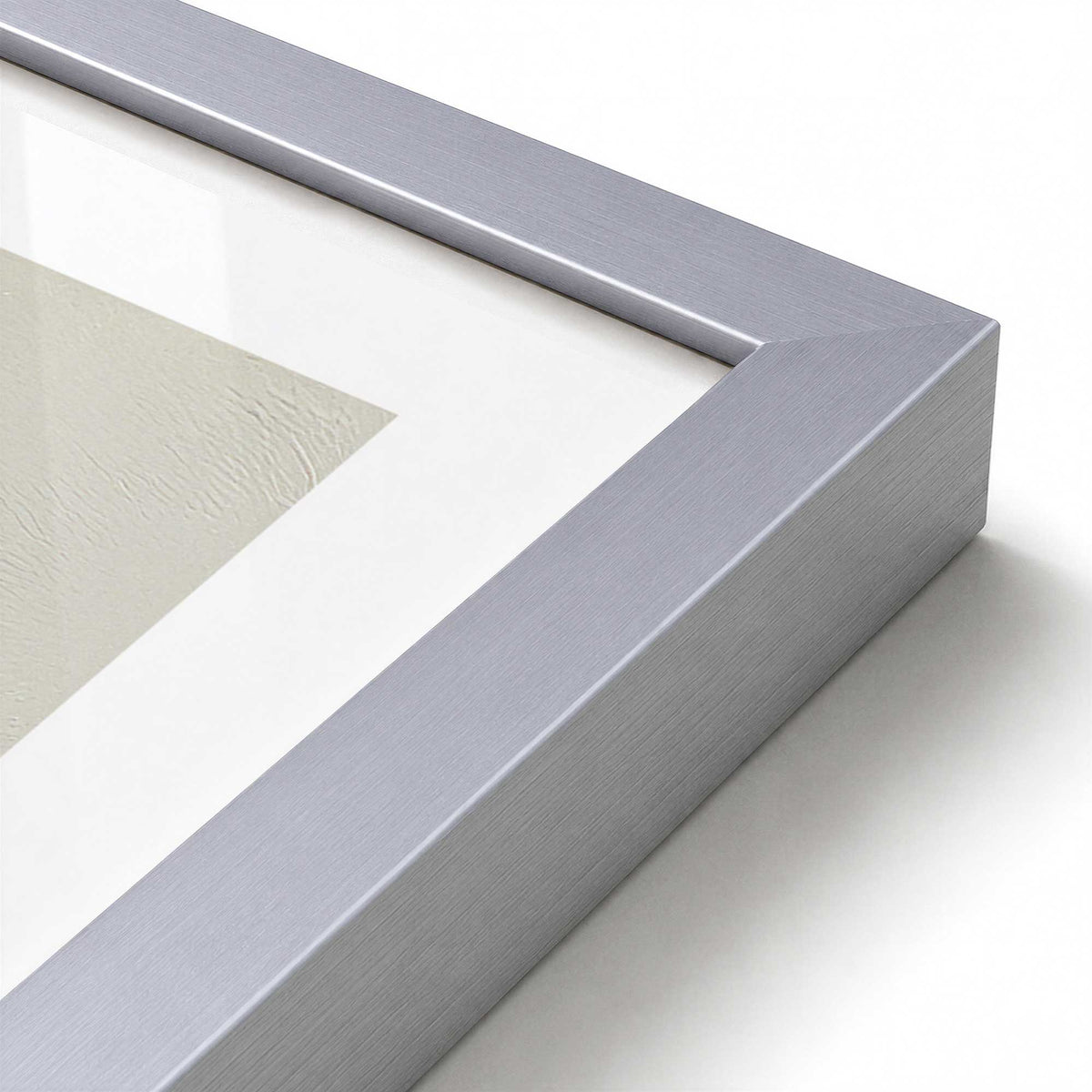 [Color:Polished Chrome], Picture of art in a Polished Chrome frame of the corner