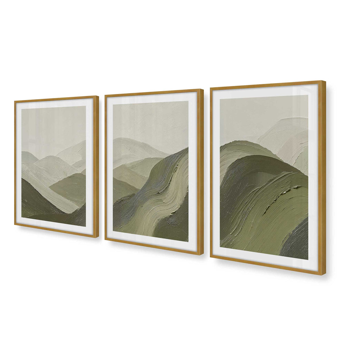 [Color:Polished Gold], Picture of art in a Polished Gold frame at an angle