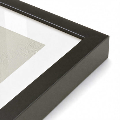[Color:Satin Black], Picture of art in a Satin Black frame of the corner