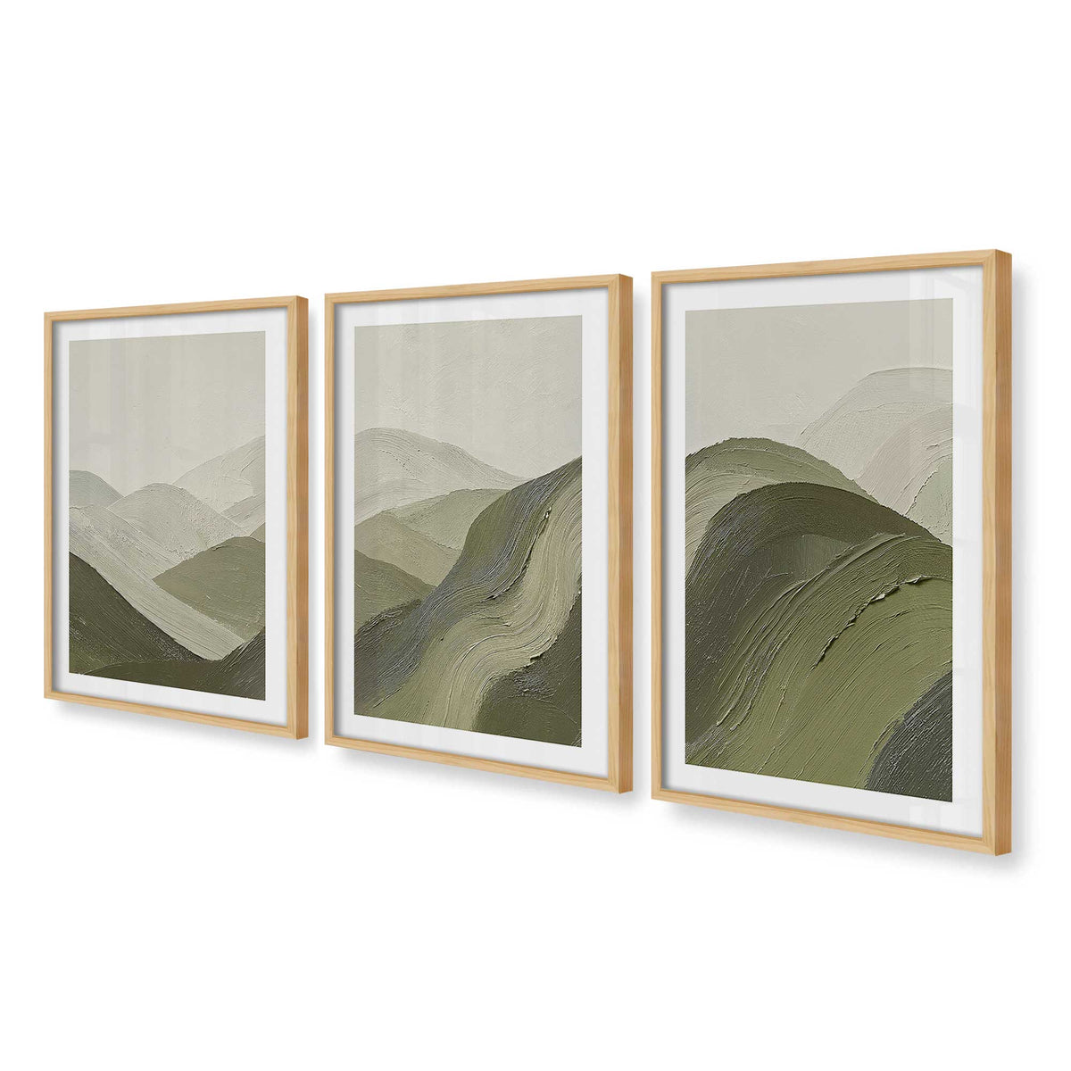 [Color:American Maple], Picture of art in an American Maple frame at an angle