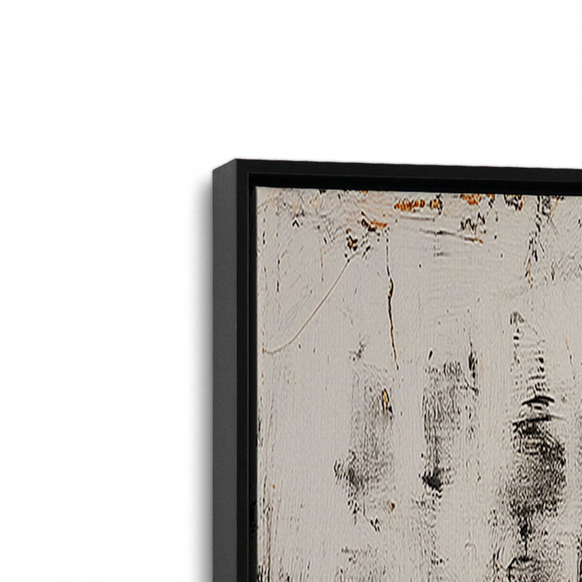 [Color:Satin Black], Picture of art in a Satin Black frame at an angle