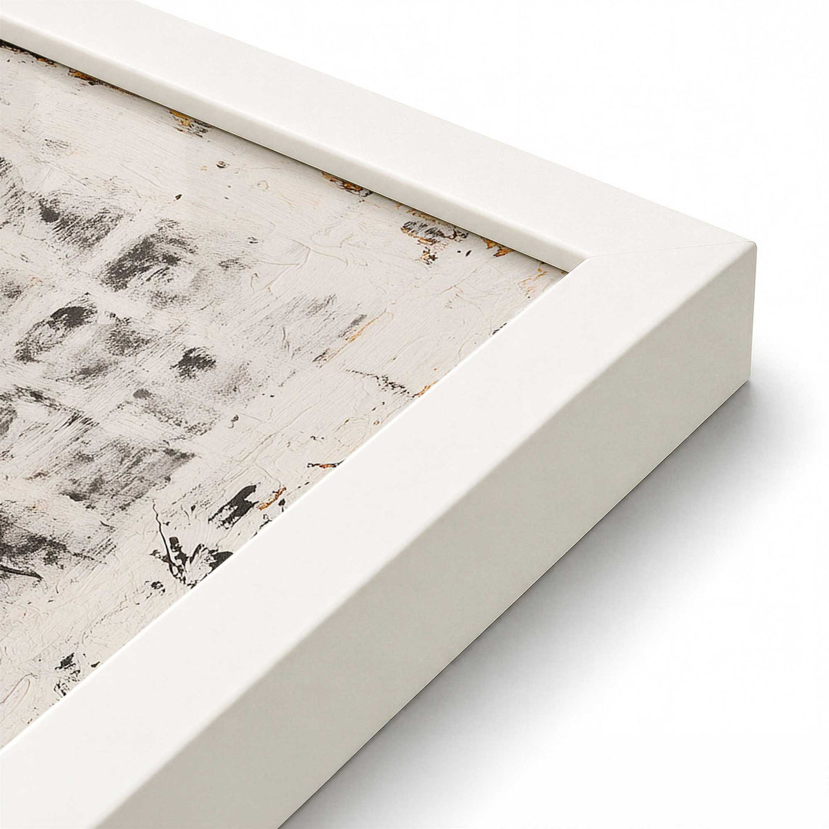 [Color:Opaque White], Picture of art in a Opaque White frame of the corner