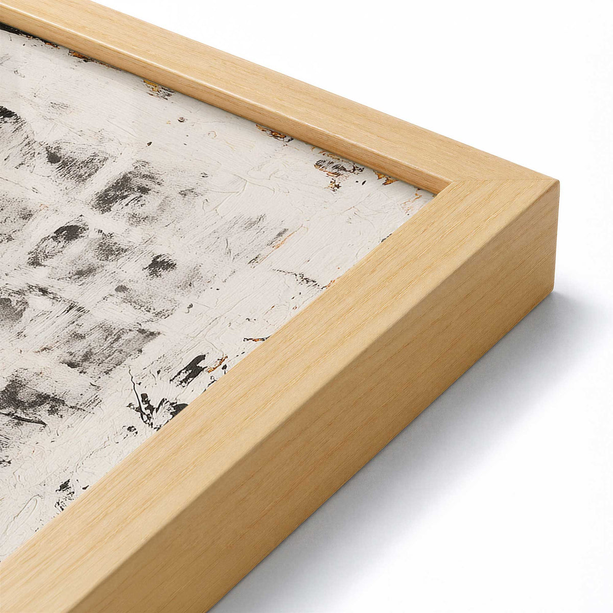 [Color:American Maple], Picture of art in a American Maple frame of the corner