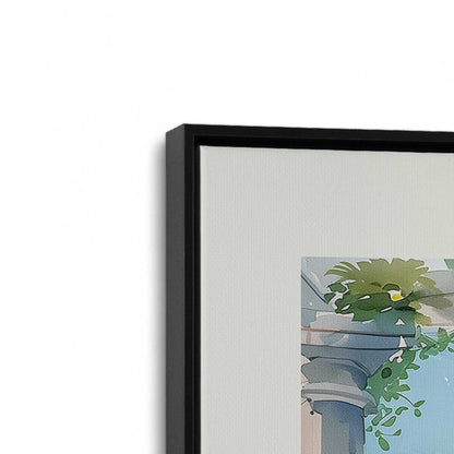 [Color:Satin Black], Picture of art in a Satin Black frame at an angle