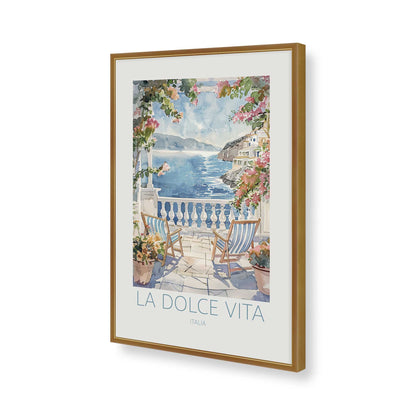 [Color:Polished Gold], Picture of art in a Polished Gold frame of the corner