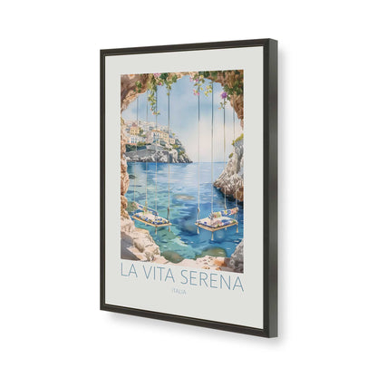 [Color:Satin Black], Picture of art in a Satin Black frame of the corner