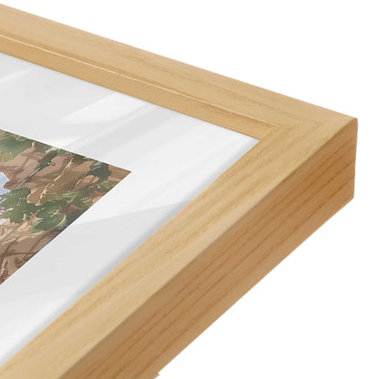 [Color:American Maple], Picture of art in a American Maple frame at an angle