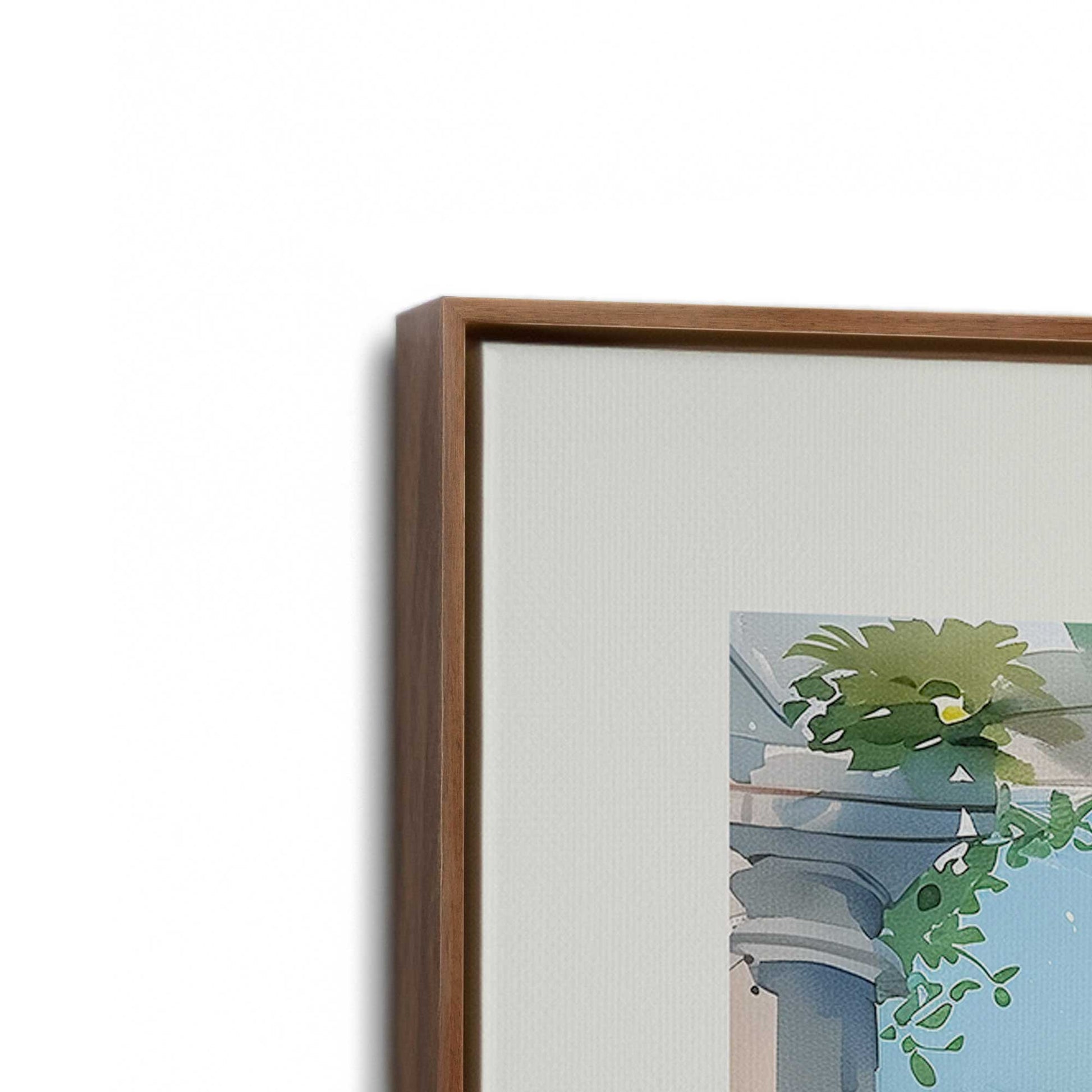 [Color:Walnut], Picture of the corner of the art