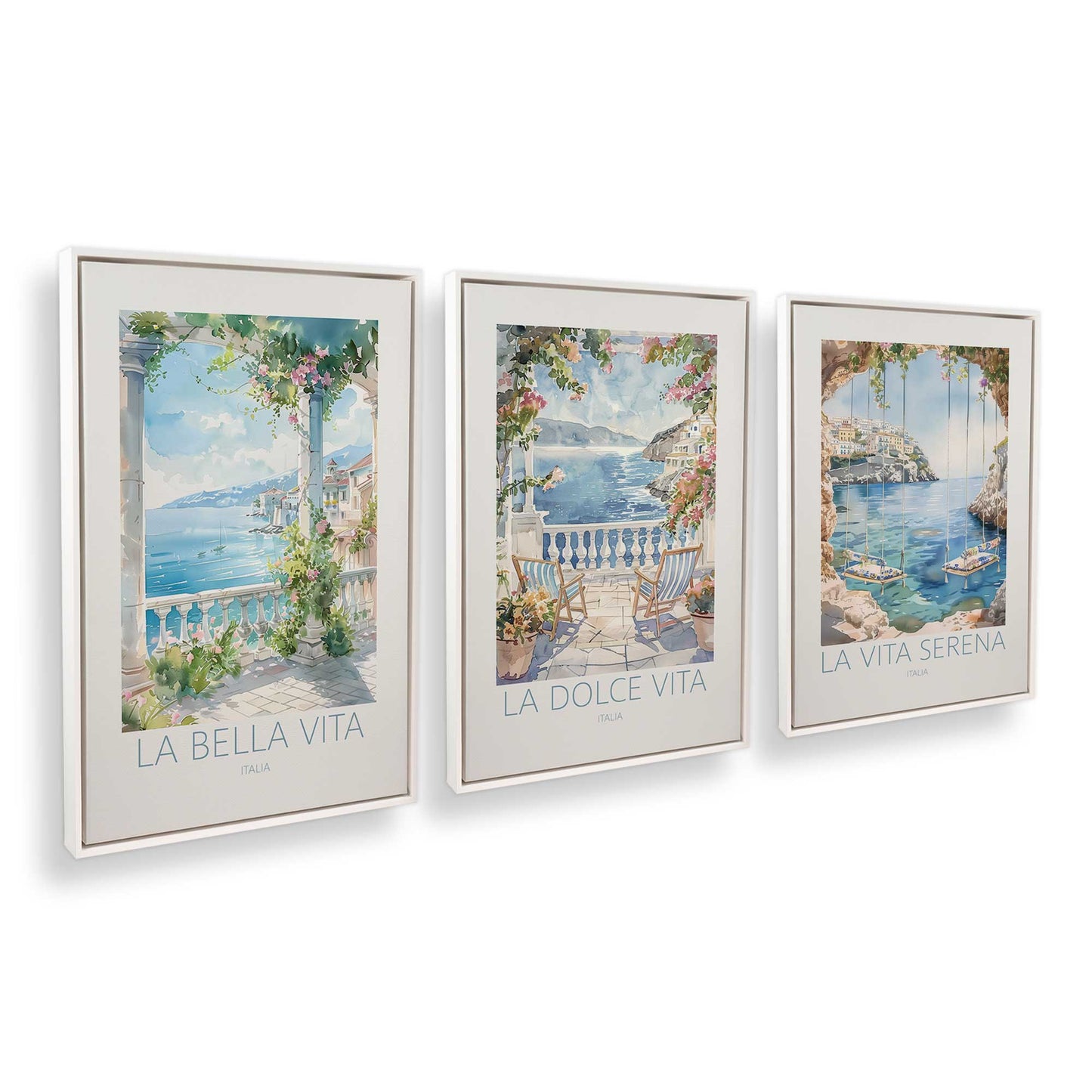 [Color:Opaque White], Picture of art in a White frame at an angle