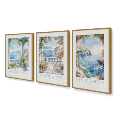 [Color:Polished Gold], Picture of art in a Polished Gold frame at an angle