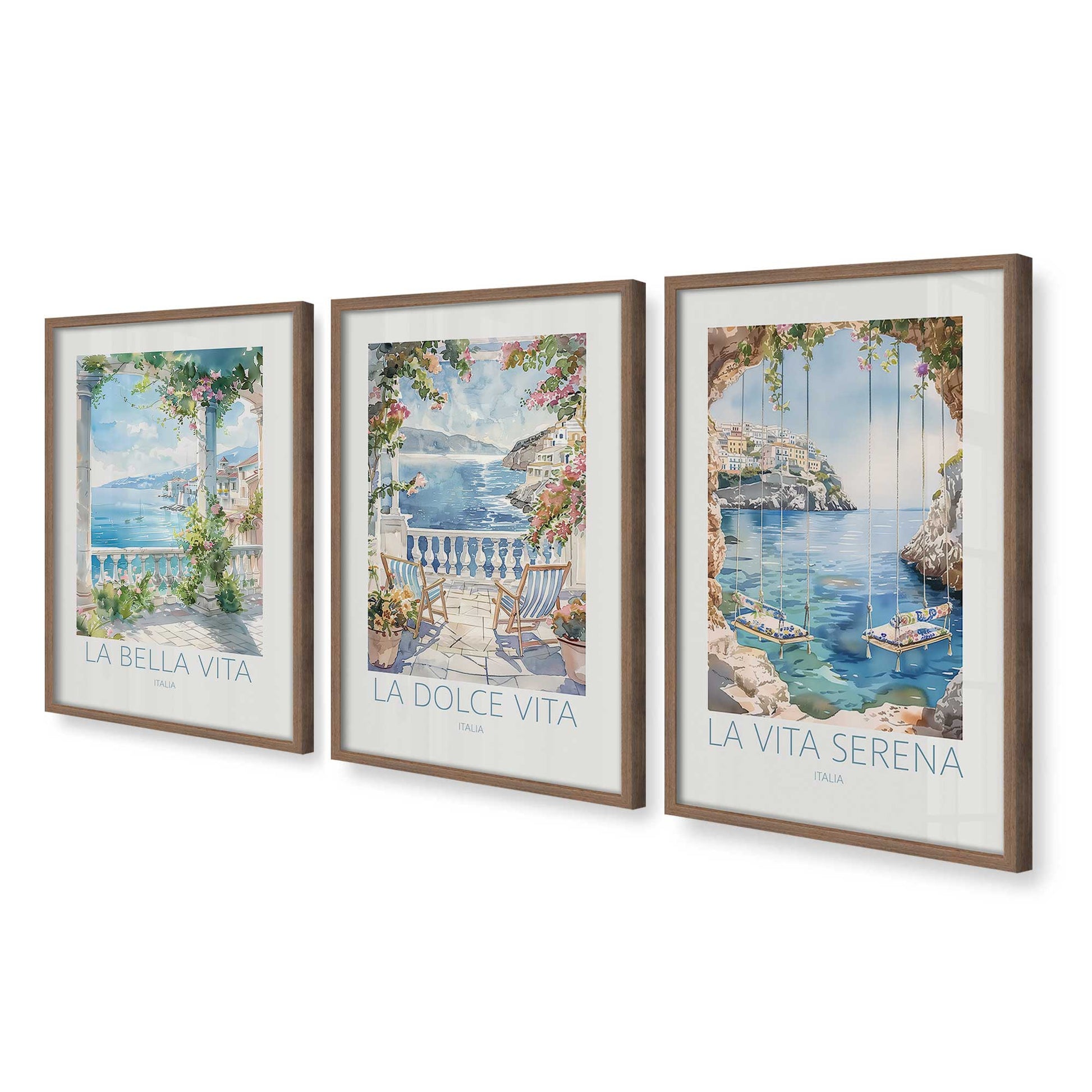 [Color:Walnut], Picture of art in a Walnut frame at an angle