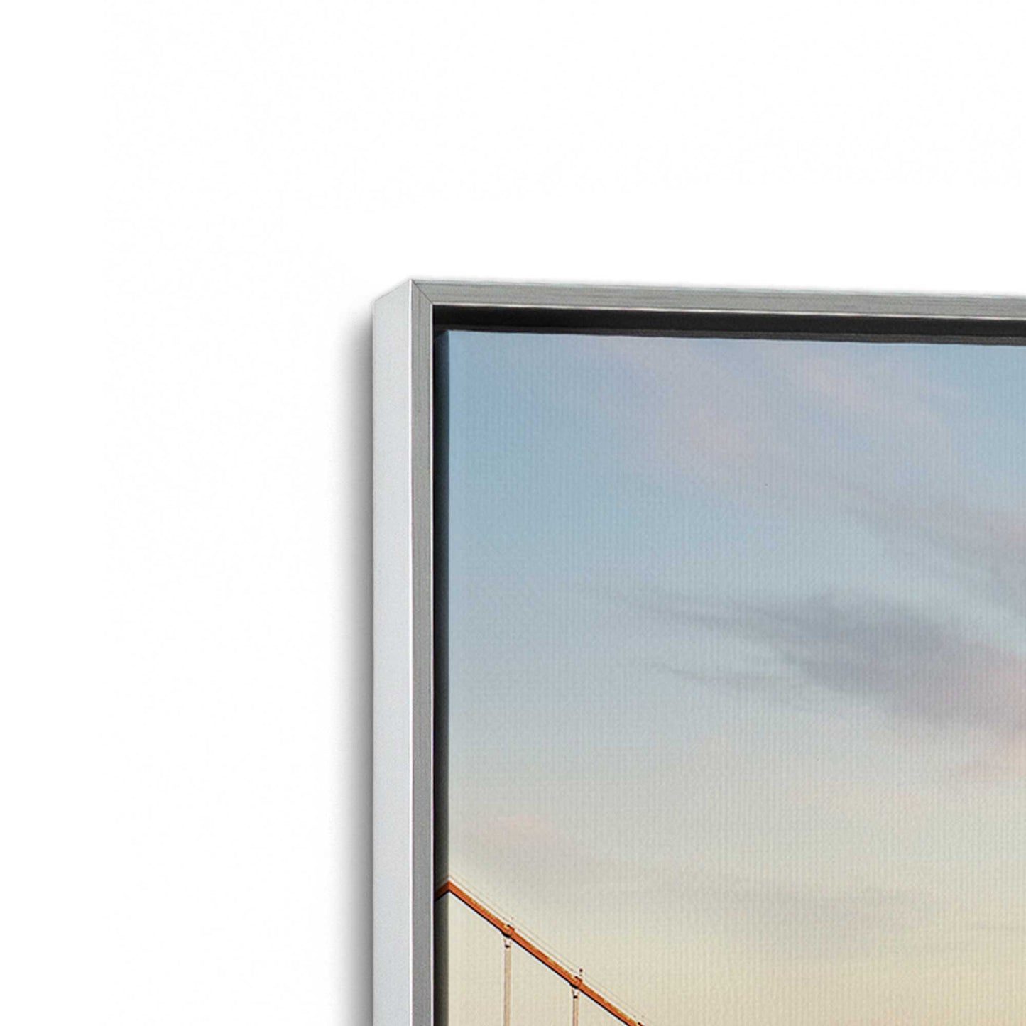 [Color:Polished Chrome], Picture of art in a Polished Chrome frame at an angle