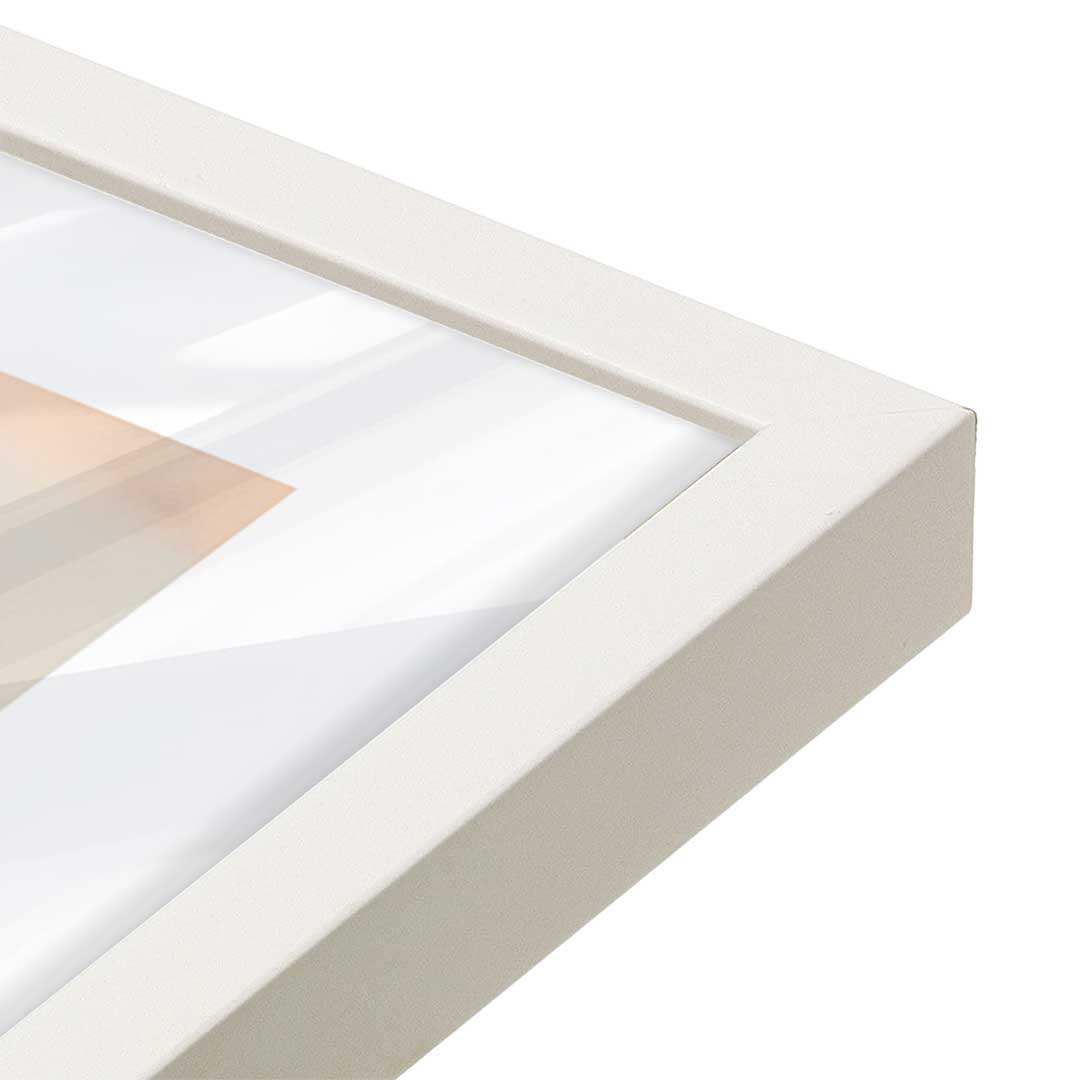 [Color:Opaque White], Picture of art in a Opaque White frame at an angle