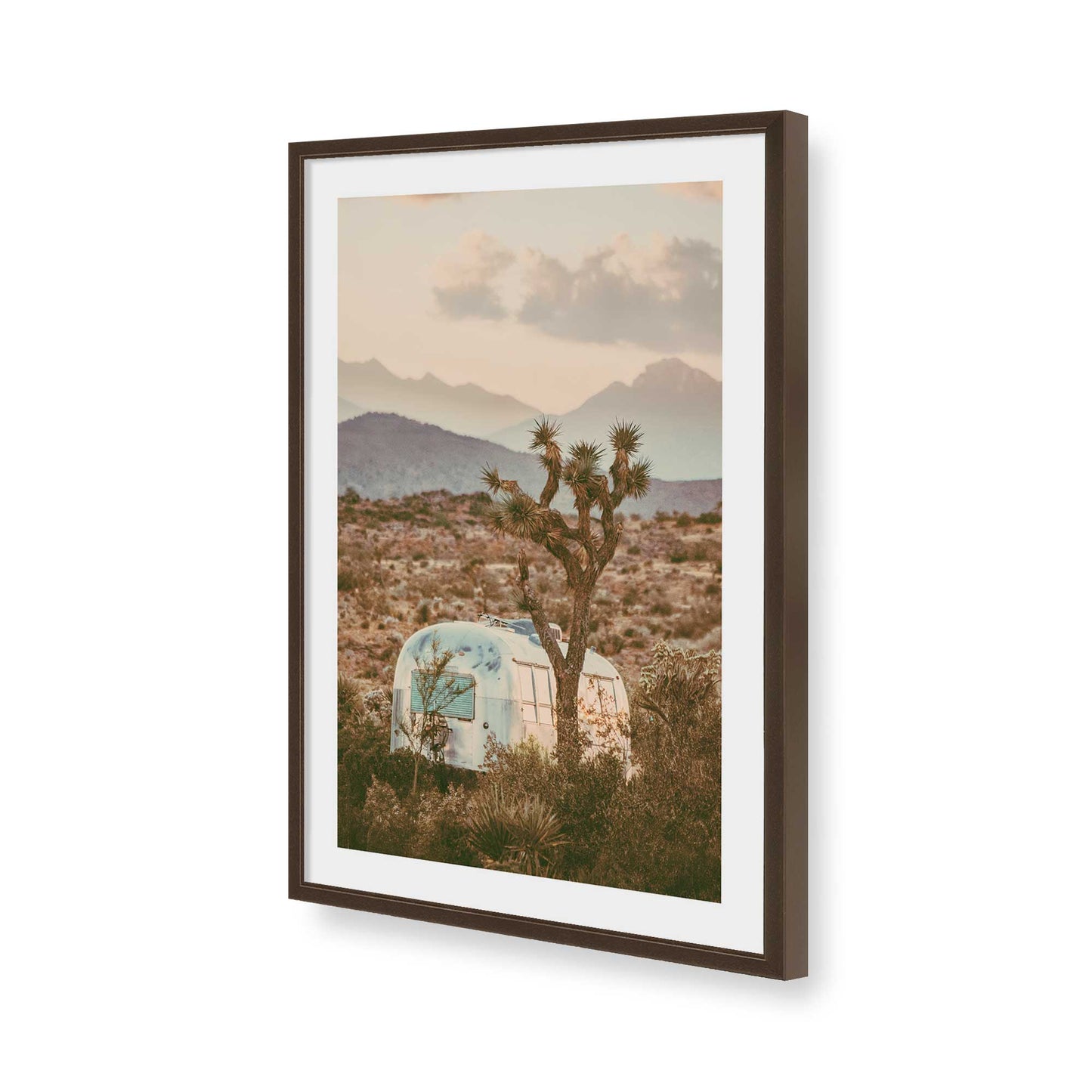 [Color:Brown], Picture of art in a Brown frame of the corner