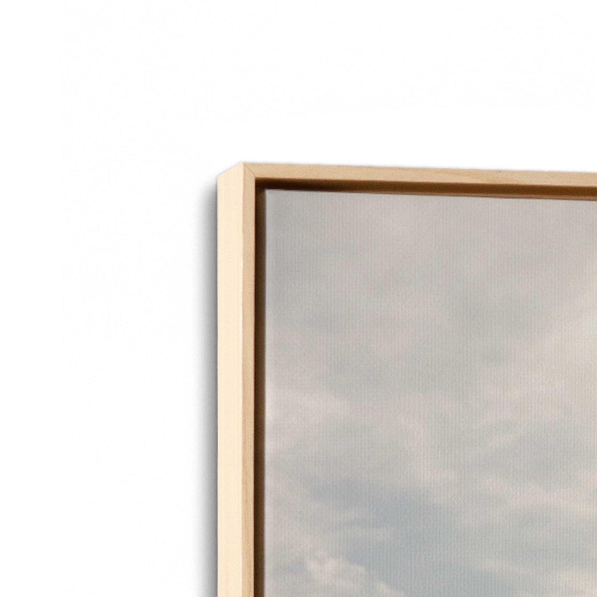 [Color:American Maple], Picture of art in a American Maple frame at an angle