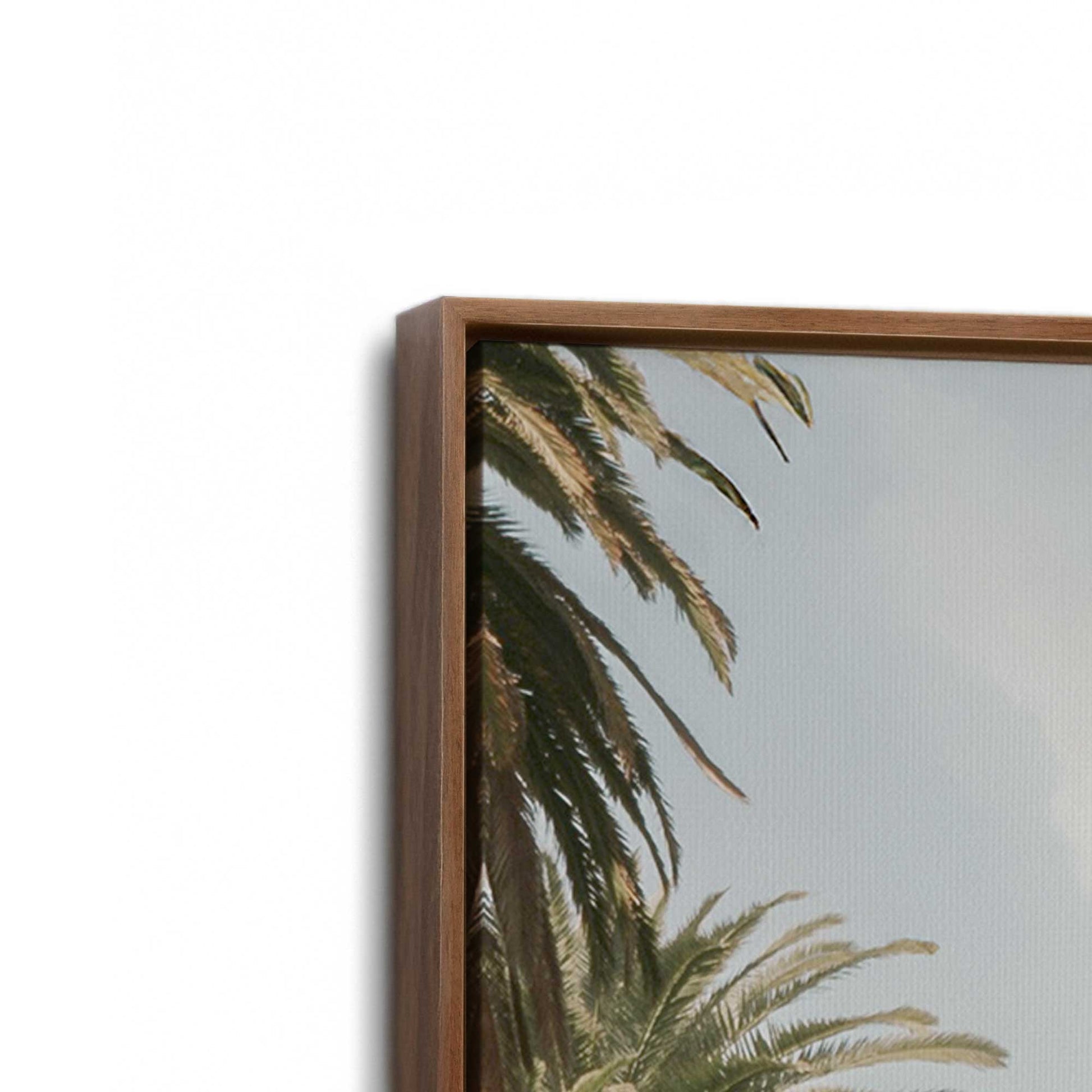 [Color:Walnut], Picture of art in a Walnut frame at an angle